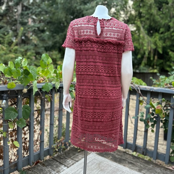 O2Sky Lace Mini Dress in Deep Burgandy • small • 1746 - Picture 5 of 10